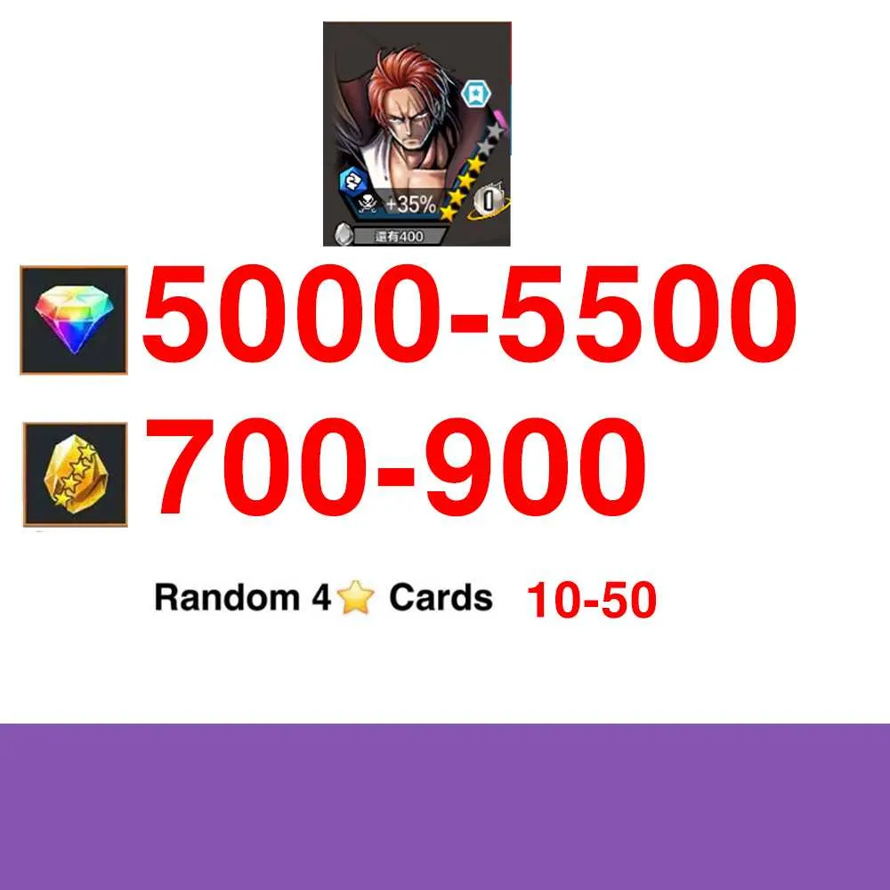 Global|IOS/Only|5000-5500RD|700-900GF|Old Red Shanks+ random hero|100% ...