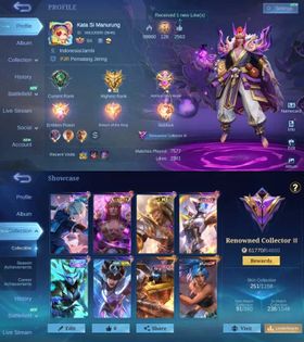 FULL MAX EMBLEM - 251 SKINS - KOF KARINA - COLLECTOR VALIR - TRANSFORMERS ROGER - LUCKYBOX IRITHEL - ZODIAC SELENA - MWORLD LING M3 ROGER - SAINTSEIYA BADNG - VENOM ANGELA - EPIC KAGURA - 11 EPIC - GLOBAL ACCOUNT - ML431