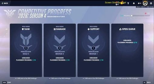 OW604 //  / Gold (Tank 5) + Bronze DPS 4 Predicted + Bronze SUP 1 Predicted /  /  Season 3 ) /  / | PC | /  / Full Access