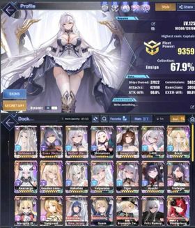 AZL20 – Little Enterprise Account | 42 UR Ships, Multiple Collab Characters & World 14 Progress