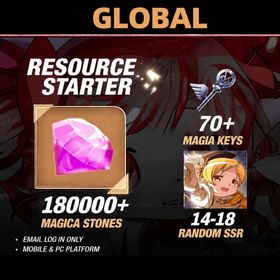 Global Server|180000+Magica Stones+Mami Tomoe-Tiro Finale+Magia Key×70+5★kloku Guaranteed Magla Key x2+14-20 Random Five-Star Characters+Account story is complete/Android/iOS Interoperability|Magia Exendra