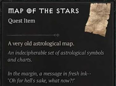 Season Softcore | x1 Map Of The Stars | Map Stars | Quest Item