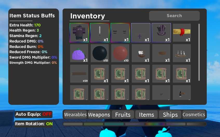 Account GPO Lv.500 (MAX) Kage Kage No Mi Full Moria Set Fruit Bag Grand Piece Online