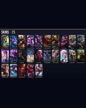 🌍 BR ⭐ Unranked 🎨 25 Skins 🏆 42 Champions 💙 12K BE 📈 Level 72 🏅 Riot Girl Tristana 💎 1 Legendary 🔹 Infernal Nasus 🔹 Pajama Guardian Ezreal 🔹 Cosmic Blade Master Yi 🔹 Pentakill Kayle 🔹 TPA Nunu & Willump 🔹 Void Bringer Illaoi 🔹 Angler Jax m9726869319