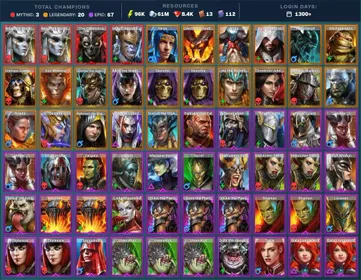 1300+ Days✨Arbais✨Gharol✨The Calamitus✨Ninja✨3Mythic/21Legend/67Epic/8.6k Gems/98k EN✨Altan✨Drexthar✨Elenaril✨Ezio Auditore✨Xenomorph-RSL Account