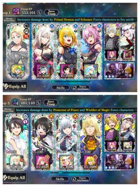 10.003 gems 💎High EP 556K, Full Protector of Peace + Full Primordial Demon + Full Limited Collab Tales, 90 Char EX 7* + 6* ANDROID,, Asia Server