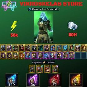 Starter with Rotos + Shards : 179 Ancient, 36 Void, 27 Primal, 4 Sacred | Ninja + 20 Login Legendary | Mine max