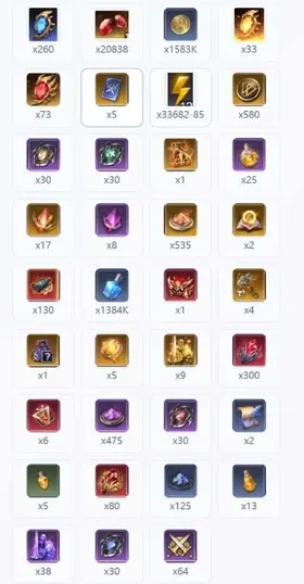 Instant [Global] Crystals: 73 Red, 33 Gold, 260 Blue| 20k Gems, Random 5 legendary, 1 prime card| Fresh acc
