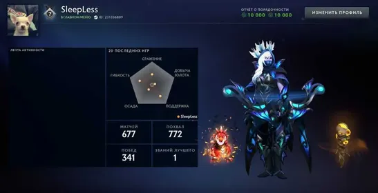 DO875 //Knight 1 1500 MMR TI 2015 Music Trophy Level 38 Mainpool Sets Steam Games