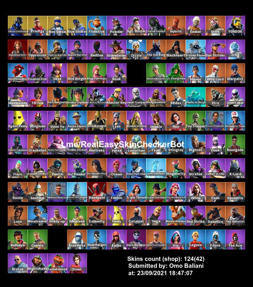 OG Account 124 Skin / Neo Versa / Candy / Red Knight / Midas / Sub Commander / Blue Striker /