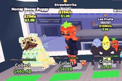 3 Qty is Total of this (Los Fruits $138M/s + Strawberrita $39M/s + Money Money Puggy $21M/s) - Steal a Brainrot Fast Delivery