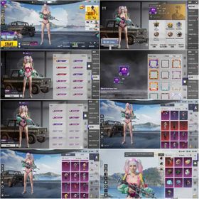 M416 Glacier Lvl 2"S18/Pan Lvl 2"Lvl 65"4 Mythic Set"Mythic Helemt/Bag"Life-Saver Buggy"Sara Anna"Europe Gold