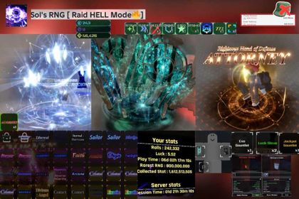 Sol's RNG 20 | ✨AURA 600M | ⚔️ACCOUNT | 290% Lucky 95% 395% lucky 25%|🔓Clean • Account/phone not verified • Instant Delivery sol s rng