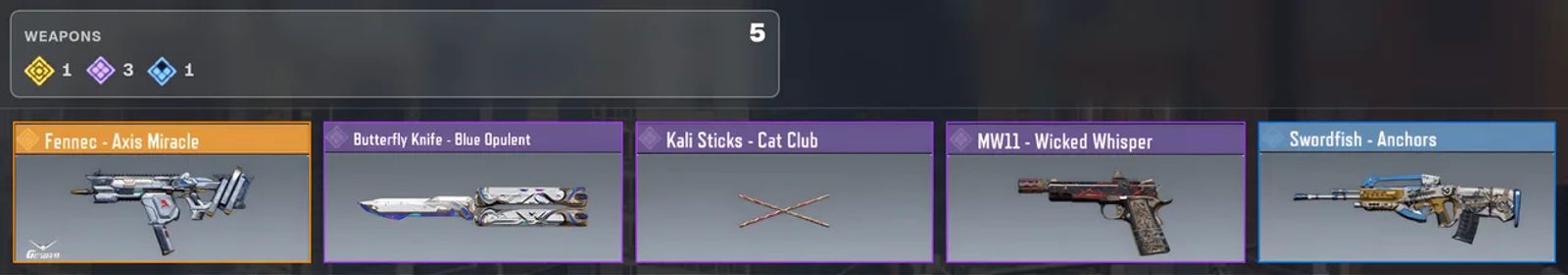 👑 Fennec - Axis Miracle ✨ Butterfly Knife - Blue Opulent | ⚡ 1 Legendary