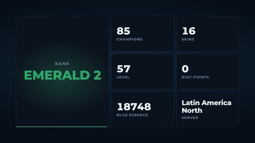 🥑 LAN 🥑 16 SKINS 🥑 EMERALD 2 🥑 85 CHAMPIONS 🥑 57 LEVEL 🥑 INSTANT DELIVERY 🥑 FULL ACCESS 🥑 Hy6wi 🥑
