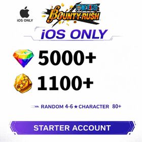 Global[IOS/Only][5000-5200RD][1000-1100 GF]+80+ Random 4-6 Star Characters[Fast delivery][Beginner Account]|ONE PIECE Bounty Rush