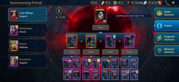 RSL# 213➤ Lvl21 | 463K Power | Legendary Artak + Lady Noelle | Michelangelo | Lady Mikage Fusion | 531 Mystery | 2 Ancient | 1 Primal | 18M Silver | 9713 Gems
