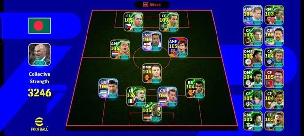 🔥 3246 Collective Strength || Only Konami || 🐐 109 Zlatan x Jan Koller x Sneijder || ⚡ Messi x Harry Kane || 🛡️ 105 Cannavaro x Oliver Kahn || ⚖️ Balanced Meta Team
