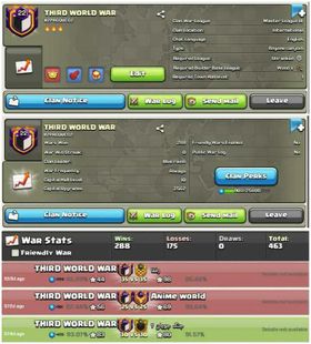 [Level-22]➤➤Clan Name: Third World War➤➤Master Leauge 3➤➤288 War Wins➤➤Capital Hall 10➤➤Full Max Capital Hall Profile