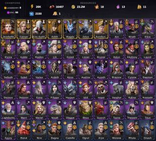 ⭐ Jezebelle ✨ Cainan x2 ✨ Ezio Auditore | ⚡ 8 Legendary · 10 Lords · 66 Epic