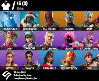 [PC/XBL/PSN] | 15 Skins | Santa Dogg | Holiday Boxy | Clip | Red Knight | Carbide | Ol' Woody | Tech Axe | Hydraulic Wrecker | BRSeason1 | AnomalyRifts | LavaPools | 950 VB