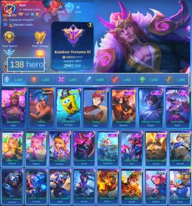 HERO 138 SKIN 294 | EMBLEM ALL MAX| COLECTOR VALIR| CYPLOPS SPOBENGEBOB| EPIC BANE | VALE GARA| HERO GOOD| SKIN GOOD| INSTAN DELIVERY
