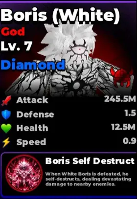 Roll Anime to Fight! |Boris (White) Lv.7 Diamond | TraitViking