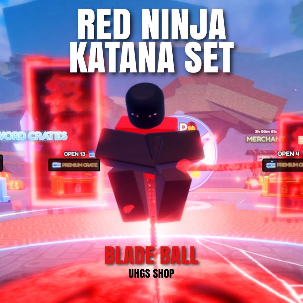 [Blade Ball] Red Ninja Katana Set