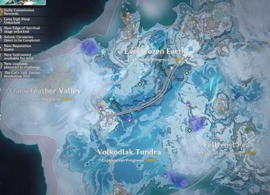 Snezhnaya 100% Exploration + All Cryoculus