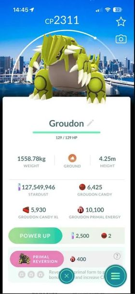 Shiny Groudon Tokyo Background TRADE 20K or 1M PLEASE READ DESCRIPTION