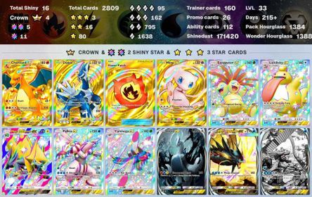3959 ENG cards ✨Pack Hourglass 2372 ✨6 Crown (Mew ex, Flame Patch, Miraidon ex, Koraidon ex, Charizard ex) ✨Total Shiny 27 ✨3*(AR+) 4