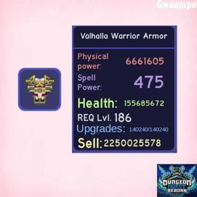 Blue Valhalla Warrior Armor | Dungeon Quest Reborn | Northern Lands Tier 3 Warrior Armor
