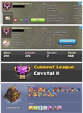 NAME : INDEN WORYERS || LVL 20.2 || CRYSTAL 2 || W-L-T-D : 241-225-2-468 || CC : 10 MAX