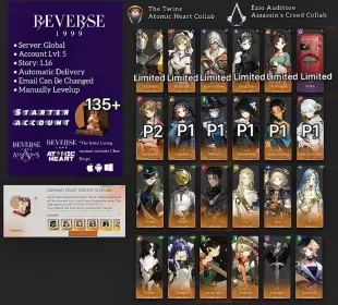 Global | Lv.5 | 135 Unilog+The Twins+Ezio Auditore+Rhiannon+Liang Yue+Jiu Niangzi+…| #g1