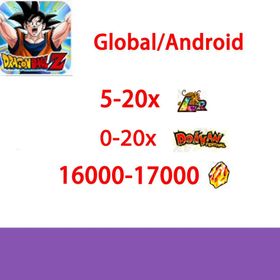 Global[Android /only]| 16000-17000diamond]+LR：5-20| Dragon Ball Z Dokkan Battle |Fast delivery