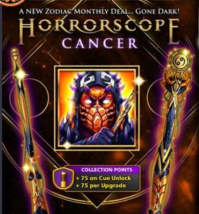 Cancer Cue And Avatar + 30 Cash + 1 Legendary Box + VIP Points - In Your Account