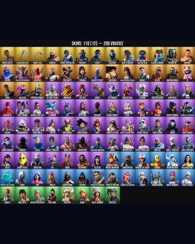 110 Skins Travis Scott ⭐️ Leviathan Axe ⭐️ Deadpool ⭐️ Ghoul Trooper ⭐️ Astro Jack ⭐️ Juice WRLD ⭐️ Meowscles ⭐️ Midas ⭐️ Galaxia ⭐️ Aura ⭐️ Siren ⭐️ Blaze ⭐️ Poised Playmaker ⭐️ Hush ⭐️ Skye ⭐️ Rippley vs Sludge ⭐️ Captain America ⭐️ Kra m9970813411