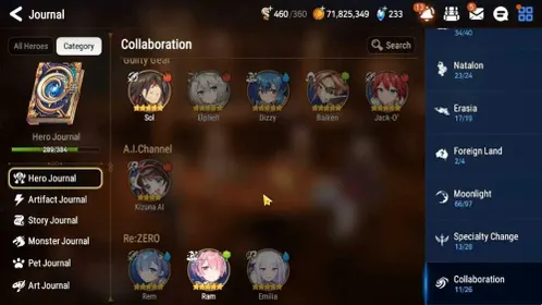 ASIA Verif END GAME|(75% Hero Journal,12K Glory+33 ML[Notos,BArunka,Gras,etc])+Full Collab Frieren,AESPA,etc|AUTO WGAC|SS|ES5741