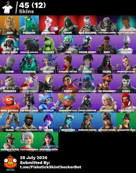🔥PC/PSN/XBOX 🔥45 skins 💥Renegade Raider 💥 Aerial Assault Trooper 💥 Zeus 💥 Poseidon 💥 Gwenpool 💥 Doom 💥 War Machine 💥 T-60 Power Armor 💥 Slayer Juice WRLD💥100 VB