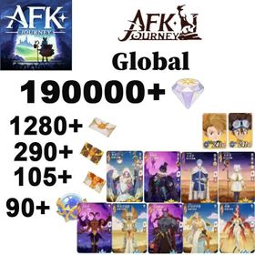 [Global] 190000+ diamonds + all hero recruitment × 1280 + epic recruitment × 290+UP Recruitment Ticket×105+20~25 random epics, Characters]+Must bring epic selection box × 3[See picture] Apple/Android interoperability/AFK Journey