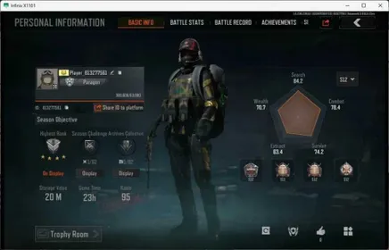 Mobile | LV 30 | SV 20M | CV 14,4M | VSS Degree | LR-AR1 Degree | Skin Royal Guard | Check SS AB081B