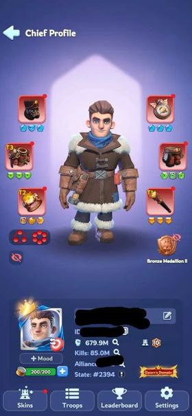 11 - FC 10 | Power 680M | VIP 10 | Full Helios | 530k Gems | 2,1k Mythic Shard | Total Skin 28 | INSTANT DELIVERY!