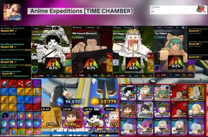 35🔥 Anime Expeditions | LV. 71 | 👑4 Unbound -8th Sword (Berserk) -Toy Maker -Cursed Student (True Love) -Elf Mage (Unleashed) ⚡RR0⚡ |🔓Clean • Account/phone not verified • Instant Delivery