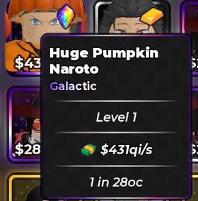RAINBOW HUGE PUMPKIN NAROTO | ANIME DICE