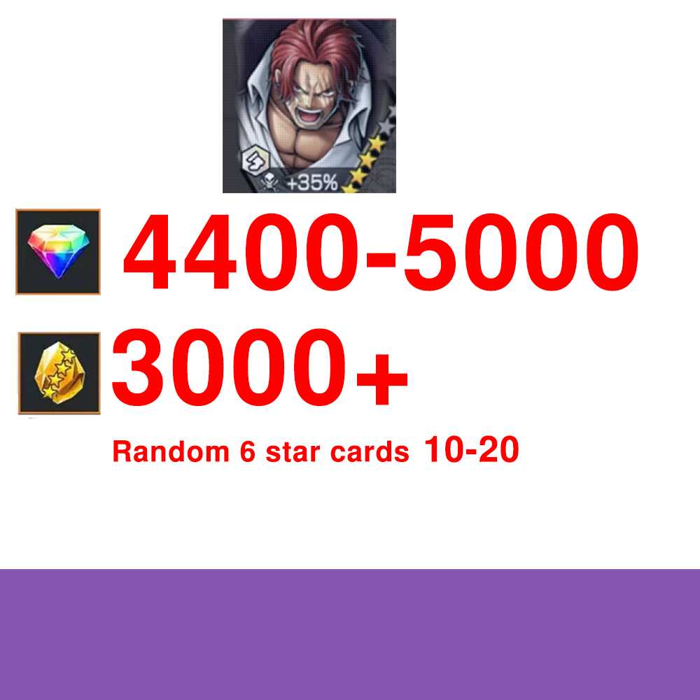 Global [Android/Only][4400-5000RD][3000+GF]KAMUSARI SHANKS+random four ...