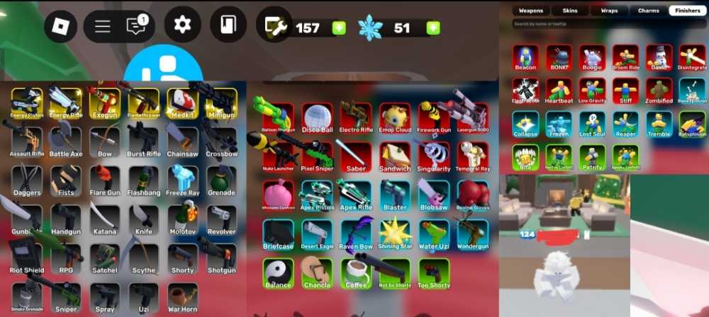 [RIVALS] 35 WEAPONS, 29 SKINS, 4 GAMEPASSES [Lv.124] LOT OF STUFFS ...