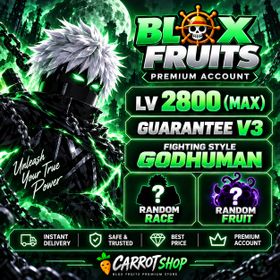 Blox Fruits Account | 6 Fighting Styles | Random Fruit | Random Race | Guaranteed Race V3
