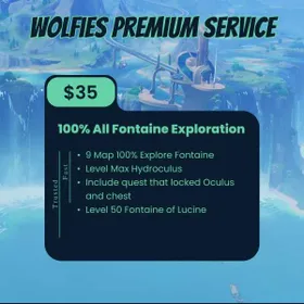 Genshin Impact │ Fontaine Ultimate Completion │ 100% Exploration │ Max Hydroculus │ Max Fountain of Lucine │ Quest Completion Included