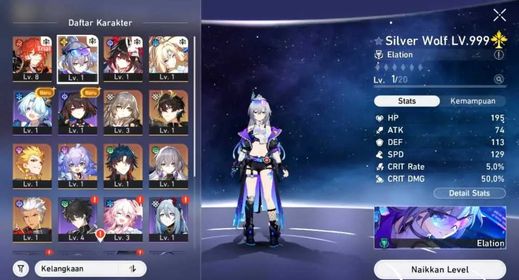 Asia TL 10 | Female | Silver Wolf Lv 999 + LC Sign Welcome to the Cosmic City + Pearl Eidolon 1 | Full accsess | Fast Delivery |