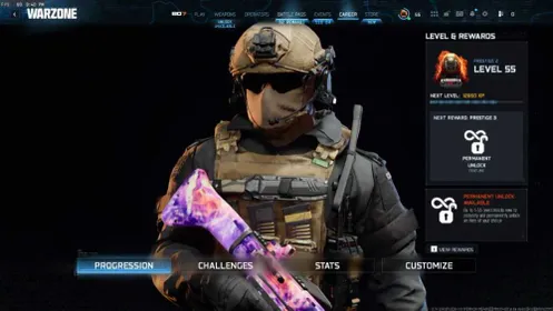 Bo7 warzone prestige 2 level 55 9 Meta guns mix kar98 unlock Fg42  AN-94 VX compact CBRS-3 automatic delivery Full Access All platform linkable